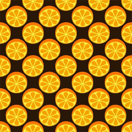 Orange fruit seamless bright pattern. Vector illustration Foto de stock - Royalty-Free Super Valor e Assinatura, Número: 400-09171646