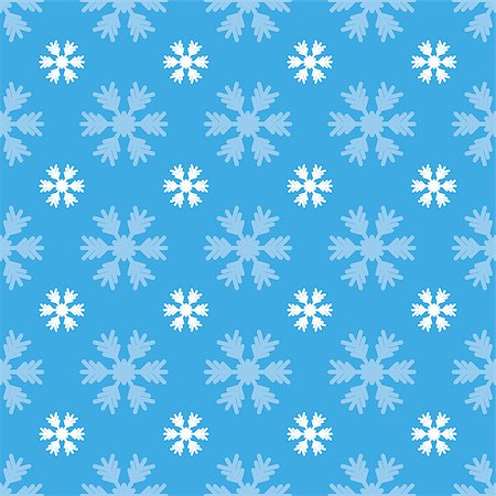Seamless pattern with snowflakes on blue background. Vector Illustration Foto de stock - Royalty-Free Super Valor e Assinatura, Número: 400-09171658
