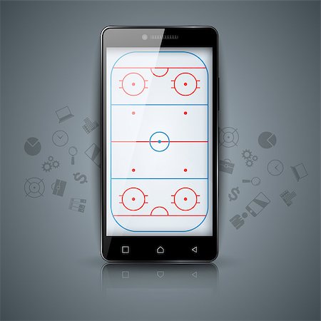 pictures of empty hockey rinks - Hockey court. Sport temlate sport. Vector eps 10 Stock Photo - Budget Royalty-Free & Subscription, Code: 400-09171679