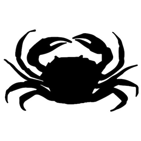 simsearch:400-08736716,k - vector illustration of a big crab silhouette Stockbilder - Microstock & Abonnement, Bildnummer: 400-09172163