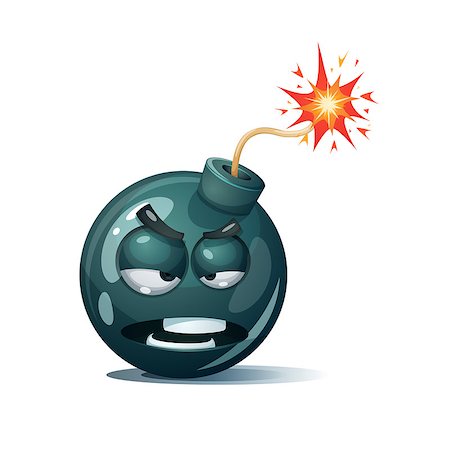 dynamite fuse burn - Cartoon bomb, fuse, wick, spark icon Spite smiley Vector eps 10 Stock Photo - Budget Royalty-Free & Subscription, Code: 400-09172566
