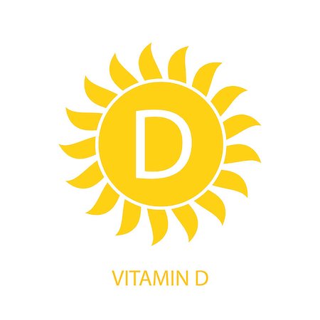 Vitamin D Icon with Sun Vector Illustration EPS10 Stock Photo - Budget Royalty-Free & Subscription, Code: 400-09172645