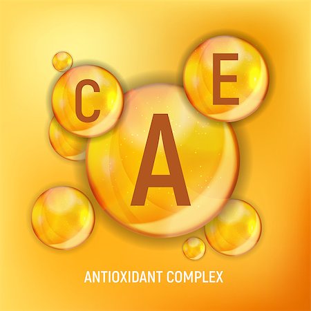 Vitamin A, C, E  Icon. Antioxidant Complex. Vector Illustration EPS10 Stock Photo - Budget Royalty-Free & Subscription, Code: 400-09172649
