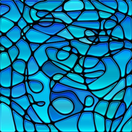 abstract vector stained-glass mosaic background - bright blue Stock Photo - Budget Royalty-Free & Subscription, Code: 400-09172651