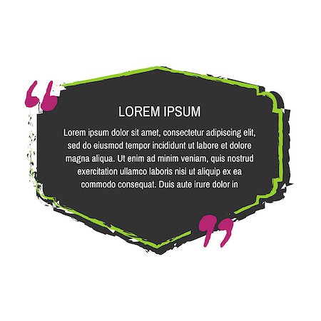 simsearch:400-08316235,k - Black grunge quote box vector set on white background. Templates quote bubbles or statements or comments with space for text in a flat style. Foto de stock - Super Valor sin royalties y Suscripción, Código: 400-09172749