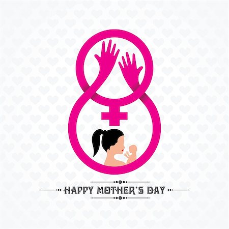 simsearch:400-09113924,k - Vector illustration of Happy Mother's Day greeting card. Photographie de stock - Aubaine LD & Abonnement, Code: 400-09172783