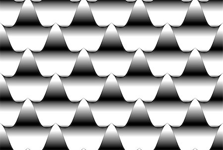 pavelav (artist) - Black white seamless vector pattern of wavy tiles Illustration of the shining sea Foto de stock - Super Valor sin royalties y Suscripción, Código: 400-09172825