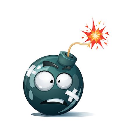 sparking dynamite - Cartoon bomb, fuse, wick, spark, tooth icon Ill smiley Vector eps 10 Stock Photo - Budget Royalty-Free & Subscription, Code: 400-09172981