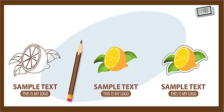 simsearch:400-08814206,k - Fresh lemon with leaves, logo. Set of vector illustrations Photographie de stock - Aubaine LD & Abonnement, Code: 400-09173000