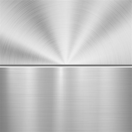 simsearch:400-06751679,k - Metal technology background with circular and straight polished, brushed texture, chrome, silver, steel, aluminum for design concepts, wallpapers, web and prints . Vector illustration Stockbilder - Microstock & Abonnement, Bildnummer: 400-09173105