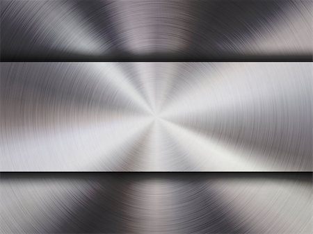 simsearch:400-06751679,k - Metal textured abstract technology background with circular polished, brushed concentric texture, chrome, silver, steel, aluminum for design concepts, wallpapers, web and prints. Vector illustration. Stockbilder - Microstock & Abonnement, Bildnummer: 400-09173107