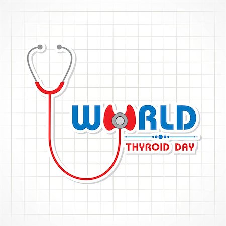 simsearch:400-04155414,k - Vector illustration of World Thyroid Day poster with illustration of thyroid gland Photographie de stock - Aubaine LD & Abonnement, Code: 400-09173118