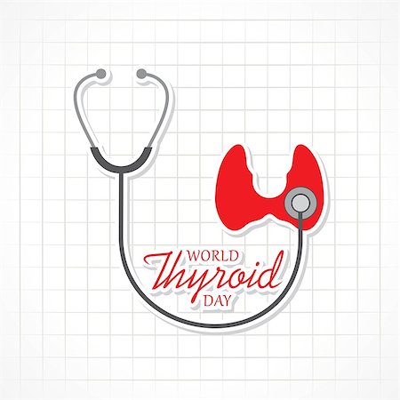 endocrine system of human - Vector illustration of World Thyroid Day poster with illustration of thyroid gland Stock Photo - Budget Royalty-Free & Subscription, Code: 400-09173126