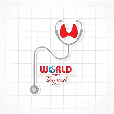 endocrine system of human - Vector illustration of World Thyroid Day poster with illustration of thyroid gland Stock Photo - Budget Royalty-Free & Subscription, Code: 400-09173127