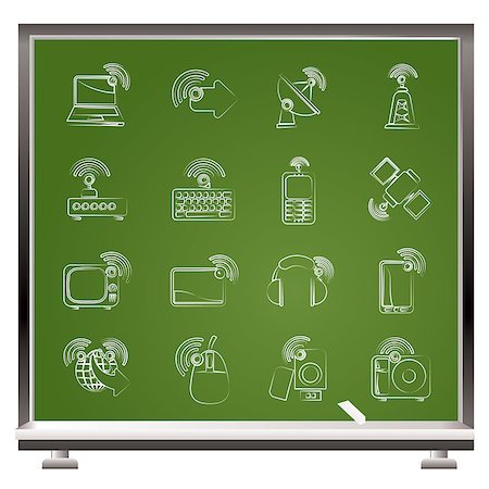 simsearch:400-09172515,k - wireless and technology icons - vector icon set Stock Photo - Budget Royalty-Free & Subscription, Code: 400-09173172