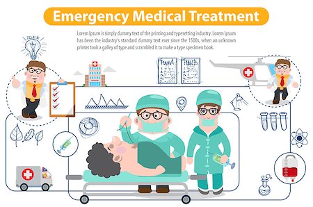 simsearch:400-08152880,k - Emergency Medical Treatment, infographics. Vector illustration on white background Photographie de stock - Aubaine LD & Abonnement, Code: 400-09173297