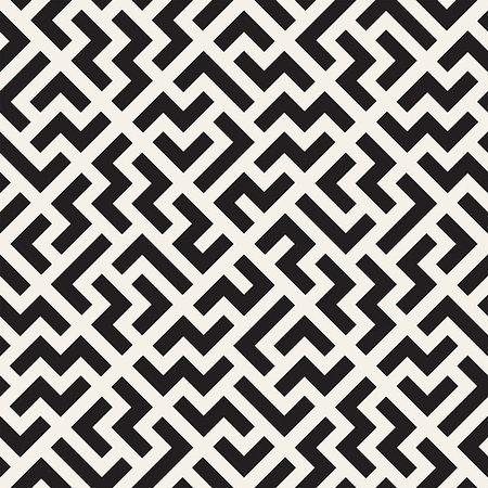 simsearch:400-09045512,k - Vector seamless lines mosaic pattern. Modern stylish abstract texture. Repeating geometric tiles with stripe elements Foto de stock - Super Valor sin royalties y Suscripción, Código: 400-09186371