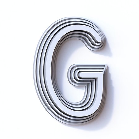 simsearch:400-09224018,k - Three steps font letter G 3D render illustration isolated on white background Stock Photo - Budget Royalty-Free & Subscription, Code: 400-09224004