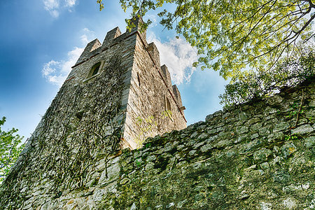 stone walls in meadows - ancient fortress of Orino in the woods of the regional park Campo dei Fiori Varese Stock Photo - Budget Royalty-Free & Subscription, Code: 400-09224081