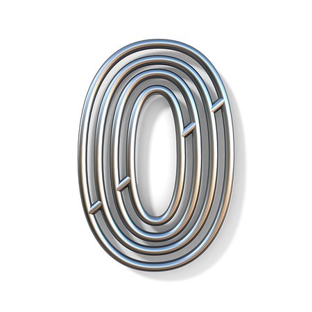 simsearch:400-09225201,k - Wire outline font number 0 ZERO 3D rendering illustration isolated on white background Photographie de stock - Aubaine LD & Abonnement, Code: 400-09225188