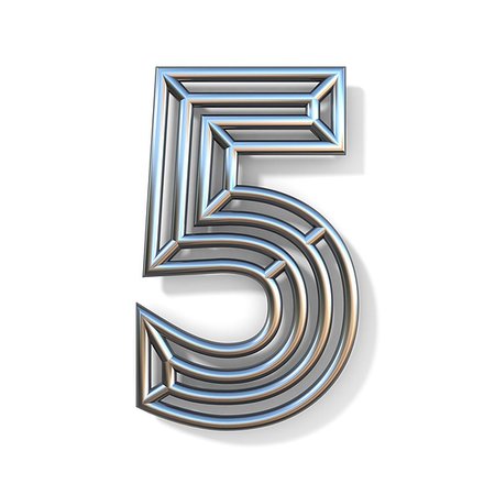 simsearch:400-09223995,k - Wire outline font number 5 FIVE 3D rendering illustration isolated on white background Photographie de stock - Aubaine LD & Abonnement, Code: 400-09225193