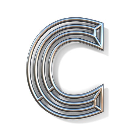 simsearch:400-09224007,k - Wire outline font letter C 3D rendering illustration isolated on white background Photographie de stock - Aubaine LD & Abonnement, Code: 400-09225200