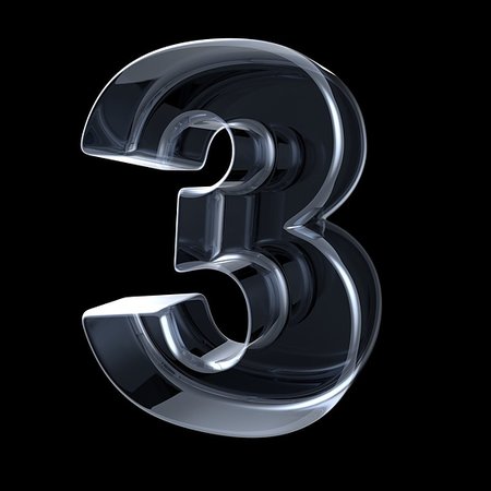 simsearch:400-09223995,k - Transparent x-ray number 3 THREE. 3D render illustration on black background Photographie de stock - Aubaine LD & Abonnement, Code: 400-09225227