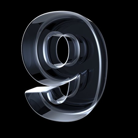 simsearch:400-09223995,k - Transparent x-ray number 9 NINE. 3D render illustration on black background Photographie de stock - Aubaine LD & Abonnement, Code: 400-09225233