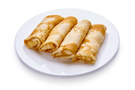 simsearch:400-06736285,k - Delicious pancakes with cheese on white plate isolated on a white background Foto de stock - Super Valor sin royalties y Suscripción, Código: 400-09225591