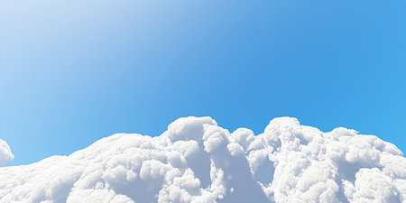 distance clear view - Blue sky with big white clouds 3d render Photographie de stock - Aubaine LD & Abonnement, Code: 400-09225622