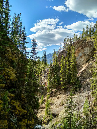 simsearch:400-09224968,k - The Sundance Canyon Waterfall, Banff National Park Alberta, Canada Foto de stock - Royalty-Free Super Valor e Assinatura, Número: 400-09225763