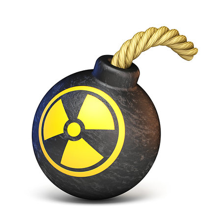 simsearch:400-04672503,k - Bomb with the radiation sign 3D rendering illustration isolated on white background Photographie de stock - Aubaine LD & Abonnement, Code: 400-09225861