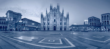 simsearch:400-08794882,k - Panoramic cityscape image of Milan, Italy with Milan Cathedral during sunrise. Photographie de stock - Aubaine LD & Abonnement, Code: 400-09226042