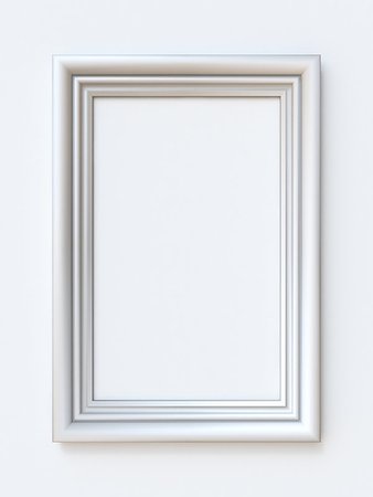 djmilic (artist) - White picture frame rectangular 3D rendering illustration isolated on white background Photographie de stock - Aubaine LD & Abonnement, Code: 400-09226085