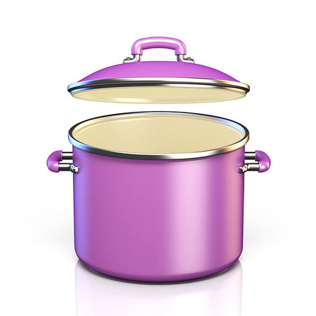 simsearch:630-02220781,k - Purple cooking pot open lid 3D render illustration isolated on white background Foto de stock - Super Valor sin royalties y Suscripción, Código: 400-09226405