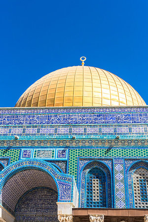 The Dome of the Rock on the temple mount in Jerusalem - Israel Photographie de stock - Aubaine LD & Abonnement, Code: 400-09220983