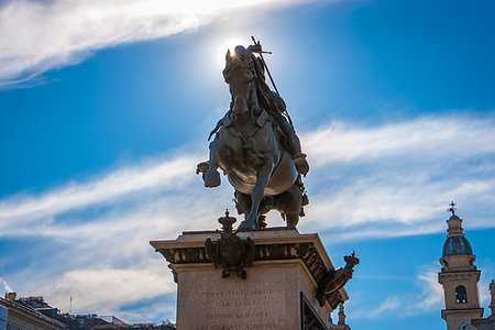 HDR picture of the bronze statue of Emanuele Filiberto di Savoia, Turin, Italy Stock Photo - Budget Royalty-Free & Subscription, Code: 400-09221411