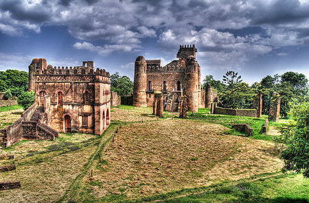 Fasilidas palace in Fasil Ghebbi site , Gonder Stock Photo - Budget Royalty-Free & Subscription, Code: 400-09221984