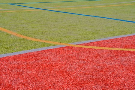 romannerud (artist) - Color lines on playing field. Copy space. Sport texture and background. Stockbilder - Microstock & Abonnement, Bildnummer: 400-09222784