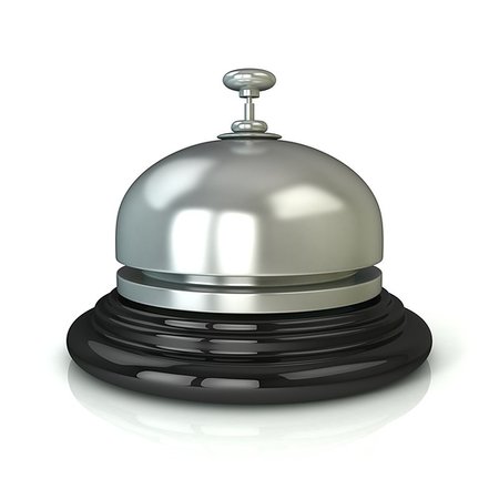 simsearch:400-05250510,k - Reception bell. Isolated on white background Foto de stock - Super Valor sin royalties y Suscripción, Código: 400-09223064