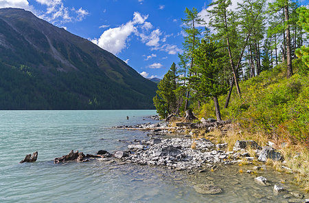 simsearch:400-09274553,k - Kucherla lake. Altai Mountains, Russia. Sunny summer day. Stock Photo - Budget Royalty-Free & Subscription, Code: 400-09223284