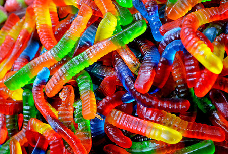 Jelly sweets in the form of a snake Stock Photo - Budget Royalty-Free & Subscription, Code: 400-09237821