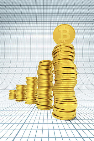 simsearch:400-08263202,k - stack of bitcoin coins, 3d rendering Stockbilder - Microstock & Abonnement, Bildnummer: 400-09237862