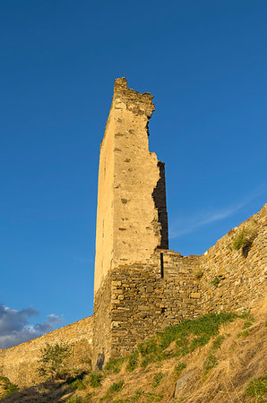 Ruined tower of the medieval Genoese fortress in Sudak, Crimea. Stock Photo - Budget Royalty-Free & Subscription, Code: 400-09237890