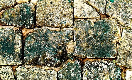 Background of Old Colorful Cobblestones with Cracked Concrete and Grass closeup Outdoors Stock Photo - Budget Royalty-Free & Subscription, Code: 400-09238172
