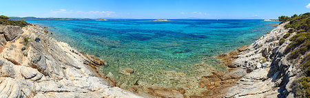 simsearch:400-08887977,k - Aegean sea coast landscape, view near Karidi beach (Chalkidiki, Greece). Three shots stitch panorama. Foto de stock - Super Valor sin royalties y Suscripción, Código: 400-09274414