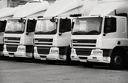 simsearch:400-08319131,k - lorries parked up outside a company's car parking area Stock Photo - Budget Royalty-Free & Subscription, Code: 400-09274925
