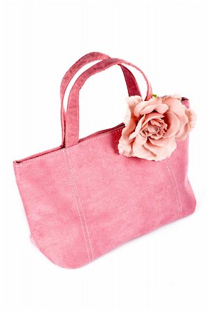 simsearch:649-07238565,k - Pink handbag on white background Foto de stock - Super Valor sin royalties y Suscripción, Código: 400-03908253