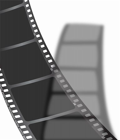 film shooting camera clipart - An image of a piece of film in black with a drop shadow Stock Photo - Budget Royalty-Free & Subscription, Code: 400-03908379