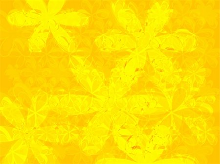 An abstract yellow background with the use of flower shapes Stock Photo - Budget Royalty-Free & Subscription, Code: 400-03908491